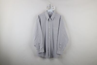 Vintage 90s Brooks Brothers Mens 17 32/33 Pinstriped Regent Button Down Shirt