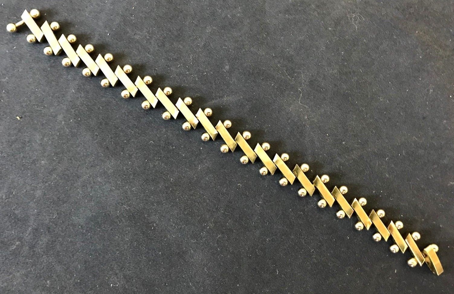 Modernist Solid 925 Sterling Silver Bracelet 32 g… - image 1