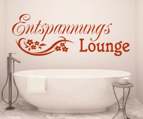 Wandtattoo Entspannungs Lounge Wellness Badezimmer Wandbild Sprüche Bad - Bild 1 von 6