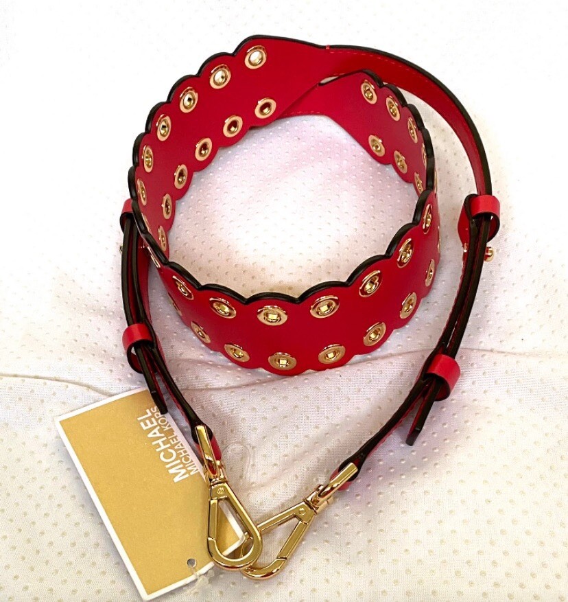 Michael Kors Bag Strap Replacement Red New Michael Kors 38” Red Leather Replacement Shoulder Strap  main image 4