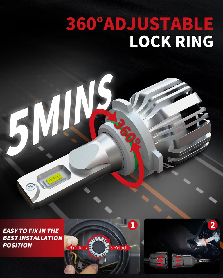 Bombillas antiniebla LED LASFIT 9145 9140 H10 súper blancas 50000LM 6000K 50W Foto 2 de 4