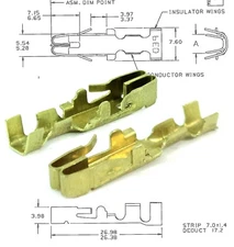 10x  GM Pack-Con III Series Terminals 16-14 Gauge Female by DELPHI - 12020321 