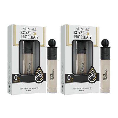 Al-Nuaim Silver Series Royal Prophecy Attar Roll On - 6ml (Pack Of 2) | Alcohol