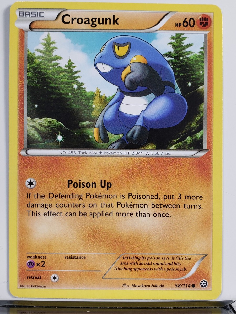 Croagunk 58/114 - VLP - XY Steam Siege Pokemon Card - Masakazu