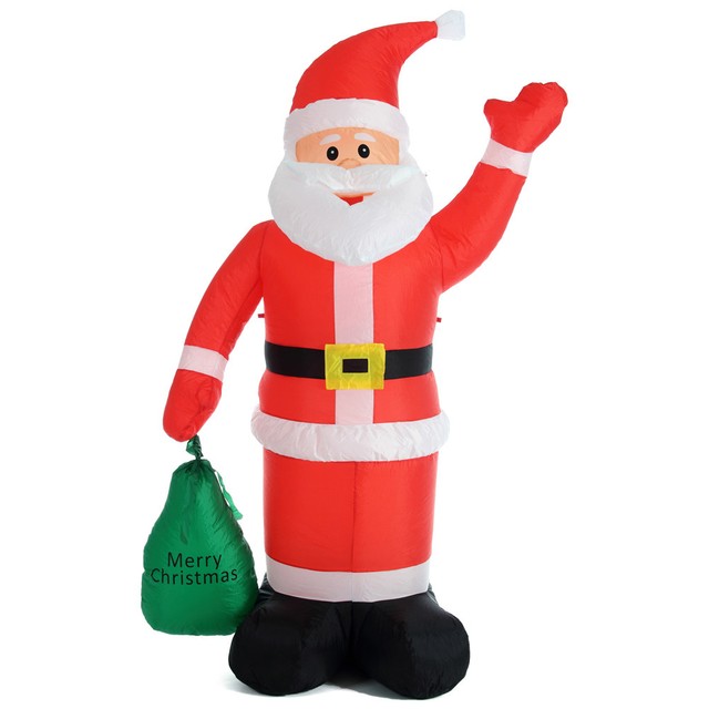 Immagini Babbo Natale Con Sacco.Bakaji Babbo Natale Gonfiabile Con Sacco Dei Regali 180 Cm Con Illuminazione A Led 8050534662498 Acquisti Online Su Ebay