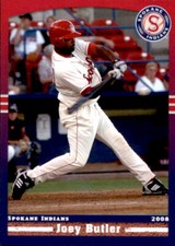 2008 Spokane Indians Grandstand #6 Joey Butler Moss Point Mississippi MS Card