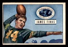 1951 Bowman Football #130 Jim Finks GD