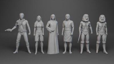 Zardoz (Sean Connery) - 7 Figure - 3D Printed Set - Zed Brutal Friend Frayn 1:24