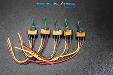 5 PCS ILLUMINATED ON OFF TOGGLE SWITCH GREEN PRE WIRED 12 VOLT 20 AMP IBITSG