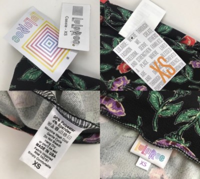 Jupe Crayon LuLaRoe Cassie Taille XS – Noir à Fleurs Roses Et Vertes – Neuf Avec étiquettes