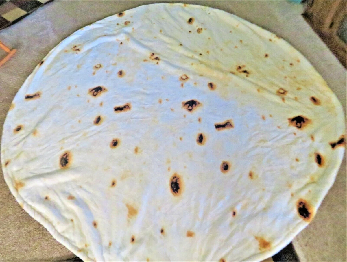 Burrito Tortilla Blanket Photo Realistic ADULT SIZE 80