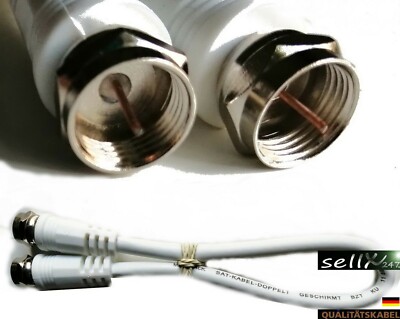 SAT Satellit TV Kabel kurz ca 30cm 0,3m hochwertig geschirmt LNB 3D UHD 4k 8k  