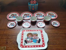 vintage raggedy ann and andy Tea Set/ Pop Up Box From 72/73's