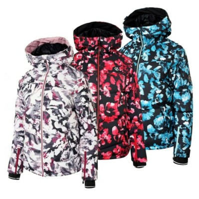 Dare2b Verdict wasserdichte Damen-Winterjacke mit Kapuze gesteppt Schneeski UVP £200