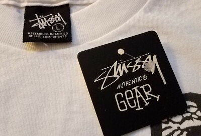 STUSSY UNDEFEATED Customade Skull Crossbones Cement Print White