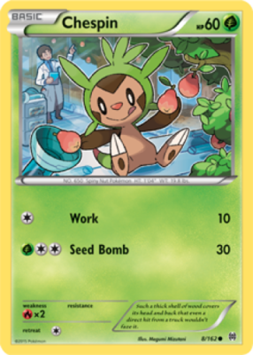 1x Chespin 8/162 XY BREAKthrough Pokemon TCG Card NM | eBay