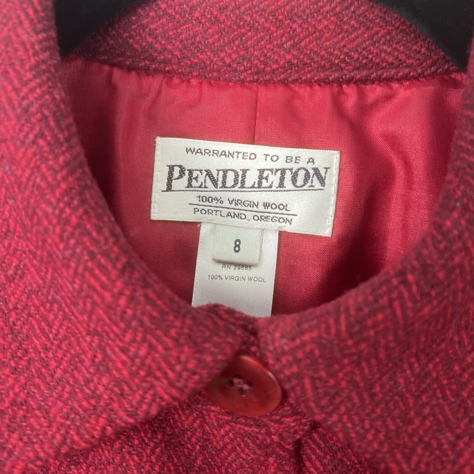Pendleton Red Mid-Length 100% Virgin Wool Coat Wo… - image 17