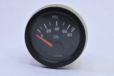 VDO Oil Pressure Gauge 0–80 PSI 52mm 12V – 350 010 004 Marine / Truck NEW IN BOX - Image 1 of 4