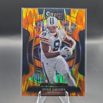 Panini Select 2025 Concourse Josh Jacobs Packers #67 Orange Shock Prizm 40/499