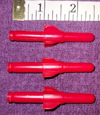 3 Red Missile Lot Vintage Robot Jupiter 13" Walking Toy