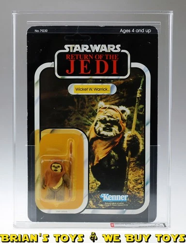 Vintage Kenner Star Wars Carded ROTJ 77 Back-A Wicket W. Warrick Action Figur...