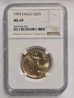 1994 1/2 OZ $25 Gold American Eagle NGC MS69