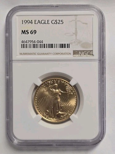 1994 1/2 OZ $25 Gold American Eagle NGC MS69