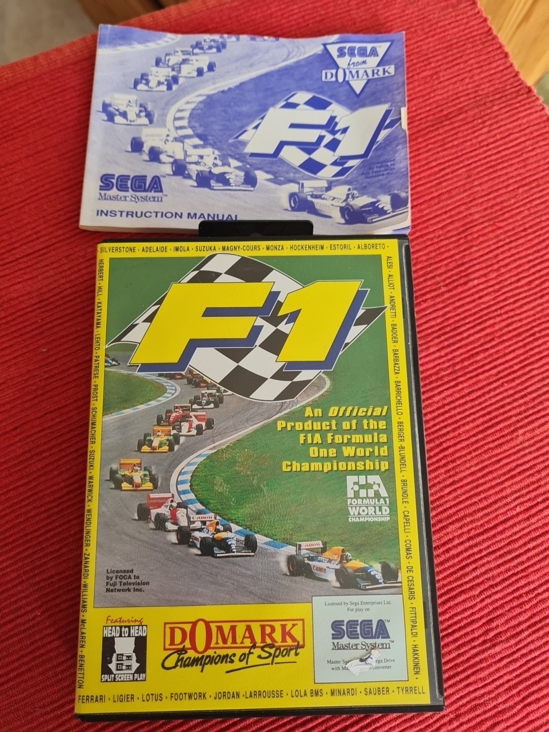 F1 - 🇪🇺 SEGA MASTER SYSTEM Avec Notice