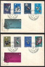 (BL) Poland 1964 Space 8v on 2 FDCs