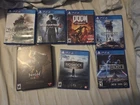 Lot Of 7 Sony PlayStation 4 Games Nier Bioshock Doom Star Wars Nioh 2 Uncharted