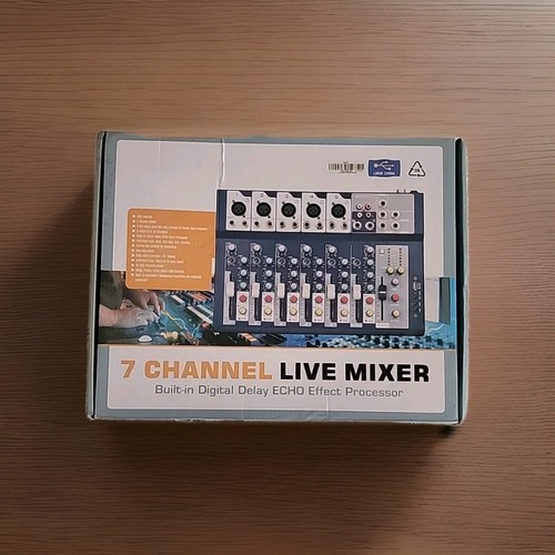 7 Channel Live Mixer Professional Digital Mixing Console USB Sound XLR FOR PARTS
