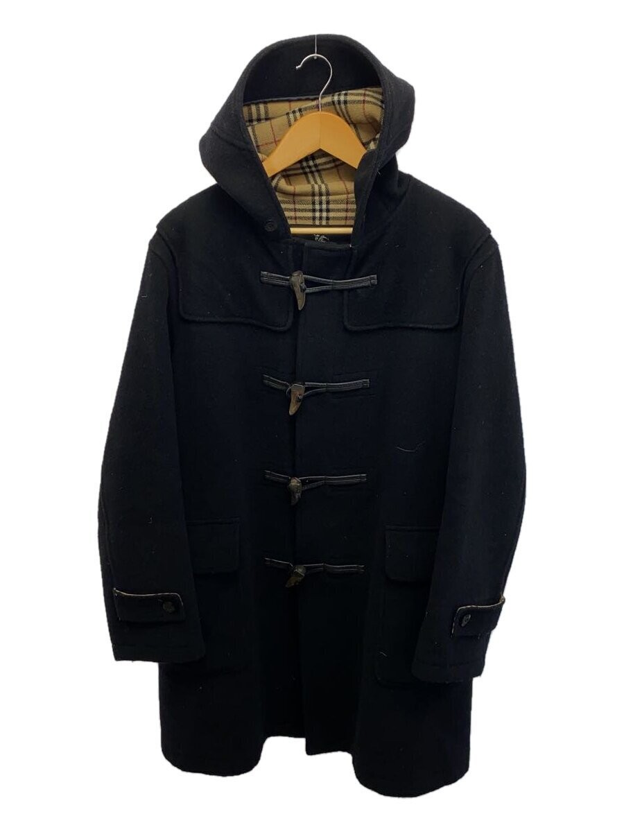 Burberry Black Label Mens Wool Duffle Coat Black Size M #EG ZIA