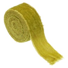 Velvet Ribbon 1-1/2"x3Yd Handmade Frayed Vintage Ribbons Green