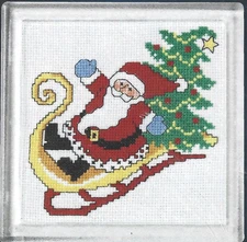 Craftways Counted Cross Stitch Trivet Kit Santa NIP