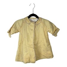 VINTAGE CANARY YELLOW BABY ROBE RARE FLORAL DETAIL NO BRAND EXCELLENT CONDITION
