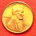 1953-S Lincoln Wheat Cent Penny GEM BU From an Original Bank Roll