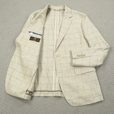 Bonobos Blazer 42R Athletic Unstructured Jacket Windowpane Weave Wool Sport Coat