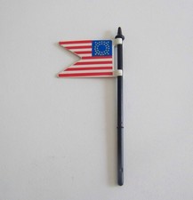 PLAYMOBIL (B2150) WESTERN SOLDATS - Drapeau Imprimé & Mat Noir Cavalerie Us 5249