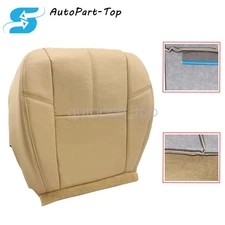 Driver Bottom Leather Seat Cover Fits 2007-2014 Chevy Silverado Tan cashmere US