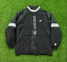 NWOT 90s Vintage Starter Pro Line NFL Oakland Raiders Pullover Puffer Jacket M