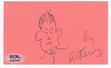 ART CARNEY Signed Index Card PSA/DNA Ed Norton The Honeymooners