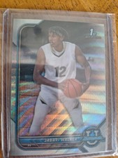 2022 Bowman U 1st Bowman #60 Silver Wave Refractor Jabari Walker /100 Blazers