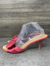 Giuseppe Zanotti Satin Bow Heels Womens Size 41 10 Pink Shoes