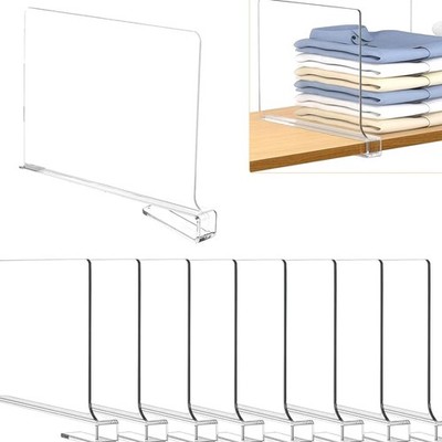 8 Stück Transparente Acryl-regaltrenner, Multifunktionaler Shelf Divider, 30x...