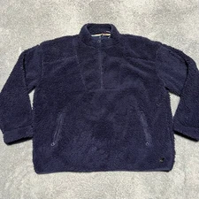 Joules Fleece Jacket Womens 14 Pullover Sweatshirt  Half Zip Blue Fluffy