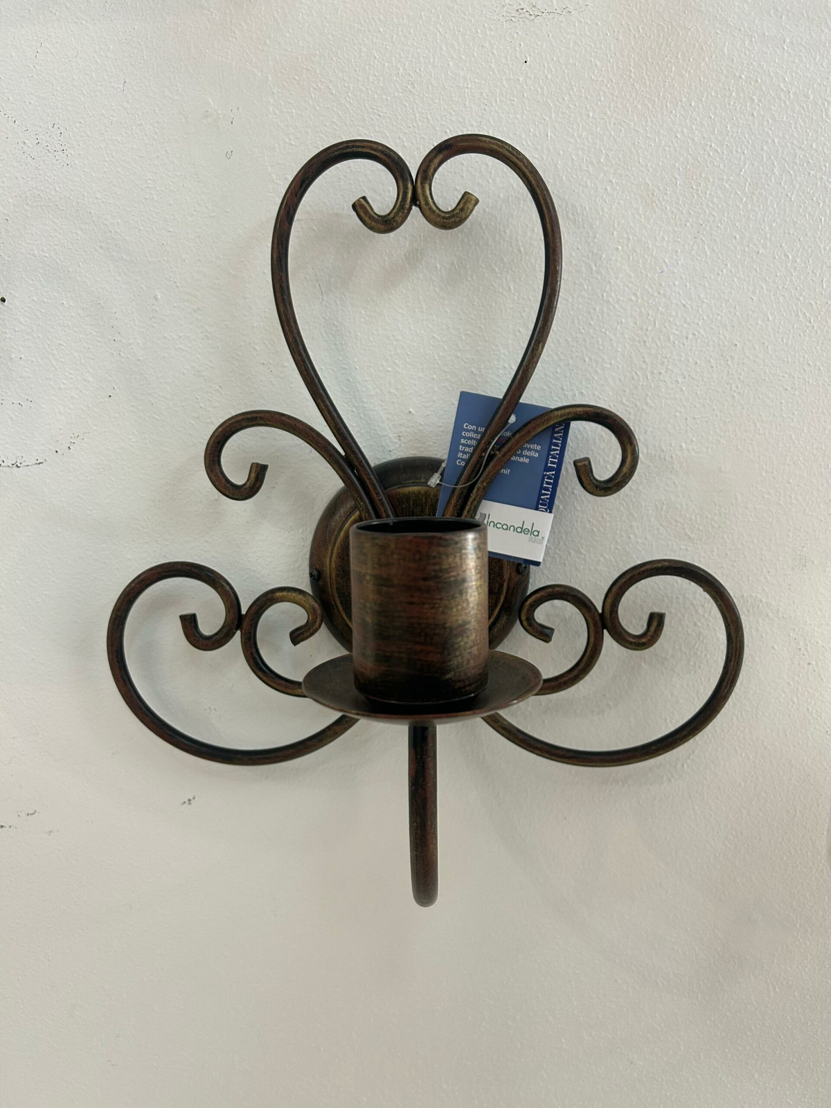Lampada da Parete Rustica 1010 Ferro e Oro - Illuminazione Retro