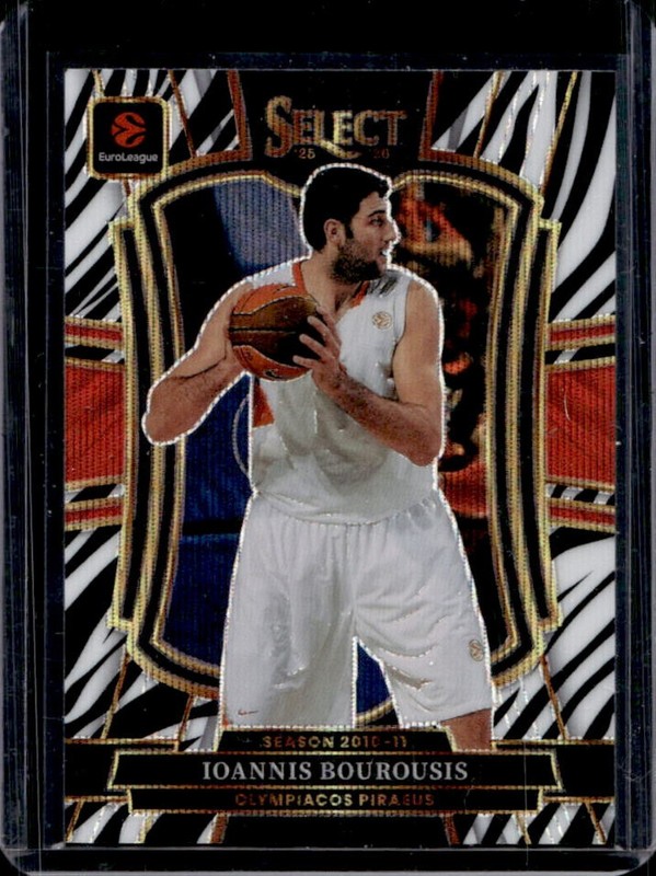 2025-26 Select EuroLeague Ioannis Bourousis Premier Level Zebra SP Prizm #132