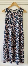 Cassie Byrnes X Uniqlo Women’s Blue Pink White Sleeveless T-Shirt Dress S UK 10