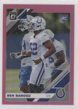 2019 Panini Donruss Optic Rookies Pink Prizm Ben Banogu #124 f2v