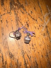 Purple Cupcake Earrings Girls